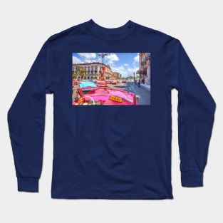 Pink Cadillac, Havana Taxi Ride Long Sleeve T-Shirt